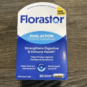 New Florastor Dual Action Probiotic Supplement Immune Health 30 Pack Exp 11/2026 - Picture 1 of 6