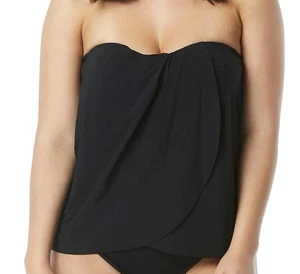 Coco Reef Women’s Contours Clarity Bra-Sized Bandeau Tankini Top Size 12/36D - Picture 1 of 14