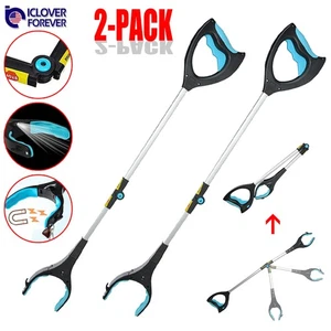 2x Herramienta de agarre plegable para recoger palo agarre manual recogedor de basura con luz LED 32" - Imagen 1 de 9