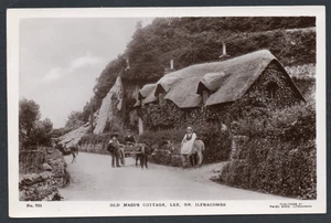 Postcard Lee nr Ilfracombe Devon donkey cart Old Maids Cottage early RP by Twiss - Picture 1 of 2