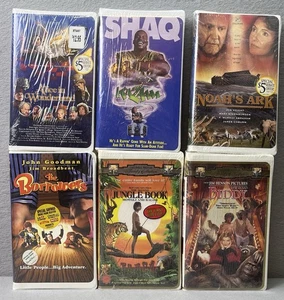 Lot - 6 ct. Rare New Sealed Children VHS Clamshell Borrowers Kazaam Alice Buddy - Imagen 1 de 18