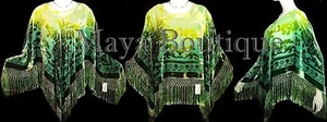 Poncho scialle seta tinto top lime e verde Maya Matazaro  - Foto 1 di 1