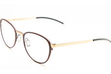 Orgreen WINONA 604 Matte Red Mahogany / Sandblasted White Gold Eyeglasses 50mm