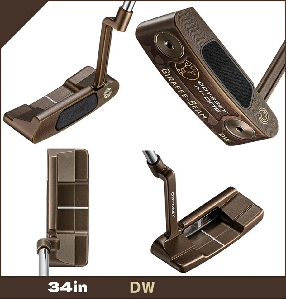 Odyssey Ai-ONE GIRAFFE-BEAM DW Putter 34 in STROKE LAB 90 Steel Shaft Blade 2025 - Image 1 of 4