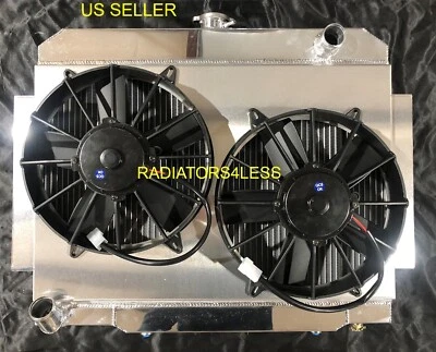 CAMPEÓN CUBIERTA RADIADOR ALUMINIO 3 FILAS Y VENTILADORES 2000 CFM 12" JEEP CJ 1972-1986  Foto 1 de 2