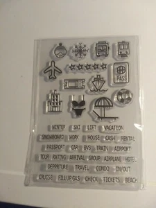 SELLO TRANSPARENTE PARA SCRAPBOOKING MEZCLA NUEVO 16X11 CM (NEW52) VACACIONES - Imagen 1 de 1