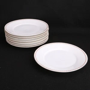 8 Speiseteller J & C Bavaria China rosa Blumenrand Muster - Bild 1 von 8