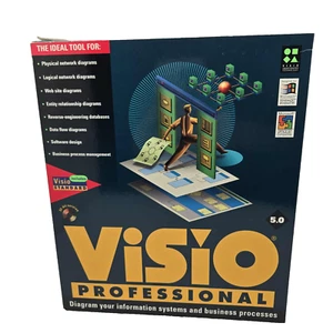 Visio Professional 5.0 Software for Windows 95 and NT SEALED Vintage 1997 - Picture 1 of 10