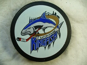 ECHL Baton Rouge Kingfish 10th Reverse Official Logo Hockey Puck Collect Pucks - Picture 1 of 2