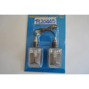 Pair Of Turn Signals For Motorcycle With Short Stem Non-Homologated T120445 - Picture 1 of 2