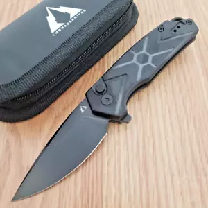CMB Made Knives Folding Knife 3" 14C28N Sandvik Steel Blade Black G10 Handle 14B - Picture 1 of 12