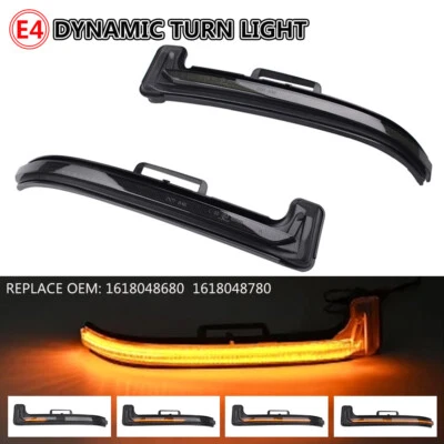 Luz LED dinámica intermitente negra para Peugeot 3008 P84 2017 2018 2019-2021 Foto 1 de 4