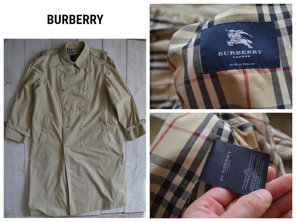 Gabardina para hombre Burberry doble botonadura talla 54RL XL/XXL Nova Check England Foto 1 de 4