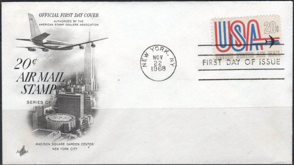 US Scott #C75, 20 cent Airmail stamp on FDC - Image 1 of 1