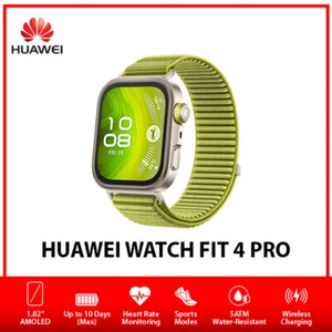 Huawei Watch Fit 4 Pro 1.82" AMOLED Bluetooth Android iOS Smartwatch AU – Green - Picture 1 of 6