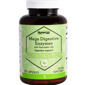 Vitacost Synergy Mega Digestive Enzymes with Pancreatin 10X -- 200 Capsules - Picture 1 of 1
