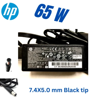 HP 65W Pavilion DV7 DV6 DV5 DV4 DM4 G7 G6 G4 Genuine AC Adapter Laptop Charger - Image 1 of 4