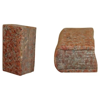 SULPTED DEEP RED ANTIQUE LIBRARY BOOK CARVED FROM ROCK PART OF A LARGE SUITE - image 1 of 4