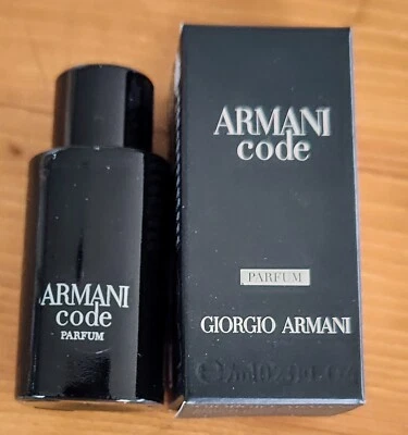 Armani Code PARFUM Pour Homme MINI TAMAÑO DE VIAJE .23 oz 7 ml NUEVO EN CAJA Foto 1 de 2