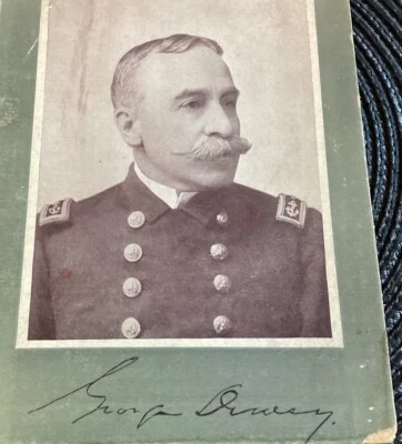 Tarjeta comercial FOTO Almirante GEORGE DEWEY Firmada Hispano-American Goldsmith Bros, Anuncio PA Foto 1 de 4