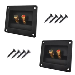 2Pcs 2-Way Speaker Box Terminal Cup 90x80mm Binding Post Screw Connectors Plu... - Picture 1 of 5