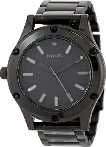 NUEVO Reloj de cristal negro negro negro para mujer Camden Nixon Camden A3431150 - Imagen 1 de 3
