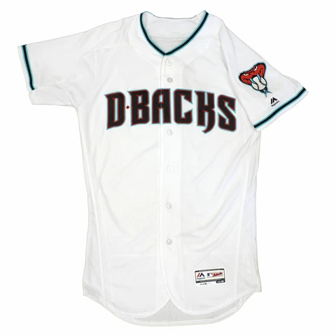 Mens MLB Arizona Diamondbacks Authentic On Field Flex Base Jersey - White/Blue Cover