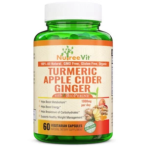 NutreeVit 100% Organic Boost Energy  - Turmeric + Apple Cider + Ginger - Picture 1 of 3