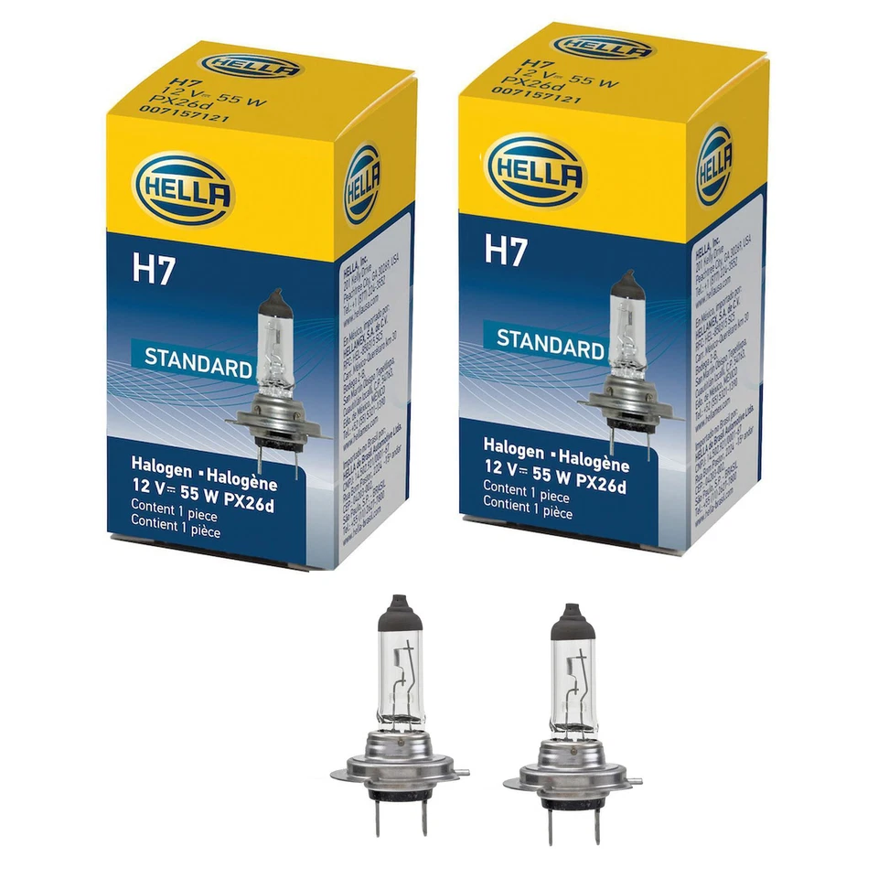 Bombilla halógena estándar 12V 55W PX26d 2 piezas para Honda Ford Nissan HELLA H7 Foto 1 de 4