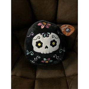 Delfina Squishmallow - Juguete de peluche colorido calavera Halloween día de los muertos - Imagen 1 de 2
