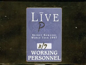 Live - Secret Samadhi World Tour 1997 - backstage pass working personnel - Foto 1 di 2