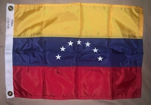 12"x18" Venezuela 7 Star Sleeve Flag Boat Ship Sailing - Picture 1 of 3