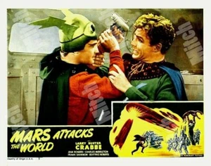 FLASH GORDON 1950 R MARS ATTACKS THE WORLD # 5   11 x 14 TRUCOLOR LOBBY CARD - Picture 1 of 1