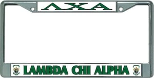 Lambda Chi Alpha Chrome License Plate Frame - Picture 1 of 1