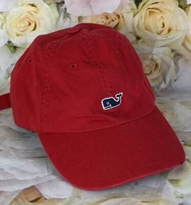 Vineyard Vines Baseball Hat Blue Whale Classic Logo One Size Adjustable RED - Picture 1 of 11