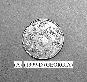 1999-D- GEORGIA STATE QUARTER C-VALUE CHART (E) - Picture 1 of 5