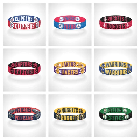 Reversible NBA Team Mascots Bracelet Stretch Bracelet NBA Wristband Cover