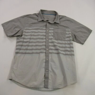Mountain Hardwear Shirt Mens Large Short Sleeve Button Up Pocket Stripe - Image 1 of 4