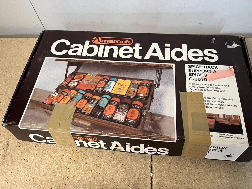 Amerock Cabinet Aides Hide-Away Spice Rack C-8610 NEW Open Box Vintage - Image 1 of 3