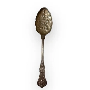 Antique Large Repousse Electroplate Nickel Silver Plate Serving Spoon England - Picture 1 of 9