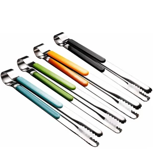 4Pcs Stainless Steel Kitchen Tongs Serving Tongs for Cooking 10"Metal Food Tongs - Picture 1 of 9