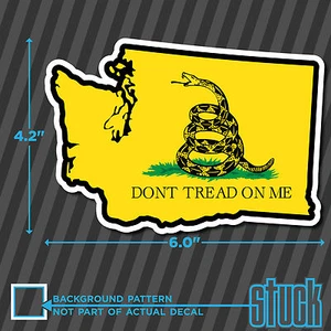 Washington Don't Tread On Me - 6.0"x4.2" - printed vinyl decal sticker garsden - Picture 1 of 1