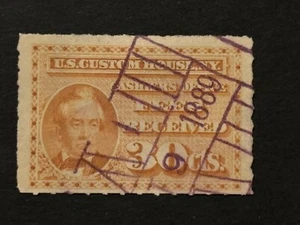 54739 US Revenue Tax Stamp SC #RL2 1881/1889 CUSTOM HOUSE FEES used nice SP* - Bild 1 von 2