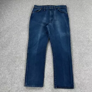Wrangler 13MWZ Jeans Made in USA Mens 38x31 Blue Cowboy Cut Original Fit - Picture 1 of 13