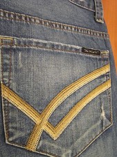 AUTH. WILLIAM RAST JAKE STRAIGHT LEG FIT MEN JEANS SZ 33 X 31 DISTRESS VIC-THOR1