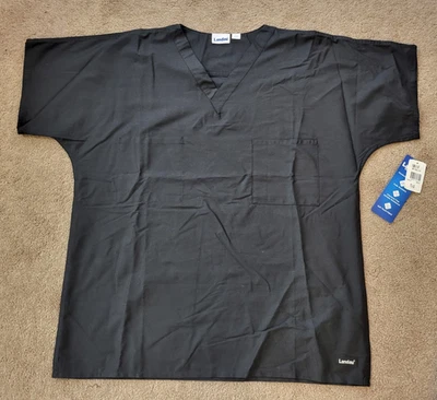 Blusa Médica Landau 7502 Negra Adulto Talla Grande Alta NUEVA Foto 1 de 4