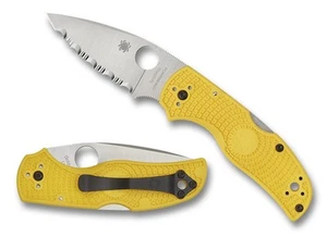 Spyderco Knives Native 5 Lockback Yellow FRN Serrated MagnaCut C41SYL5 - Bild 1 von 3