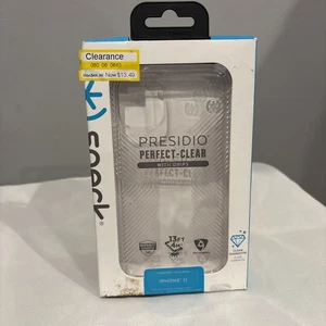 SPECK Presidio PERFECT-CLEAR 13 Ft. Drop Tested GRIP Case for Apple iPhone 11 - Picture 1 of 1