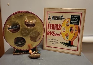 Vintage Weihnachten Pixie Elfen Musik Riesenrad Aufzieh Orig Box Japan 424 - Bild 1 von 16