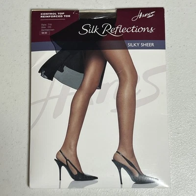 Hanes Silk Reflections Silky Sheer CD Control Top Reinforced Toe Gentlebrown 718 - Image 1 of 4